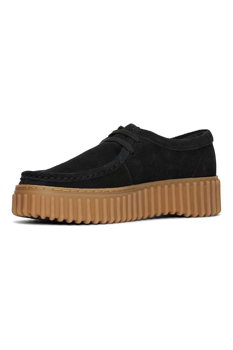 Clarks Велурени мокасини Torhill - Черен - Pepit.bg