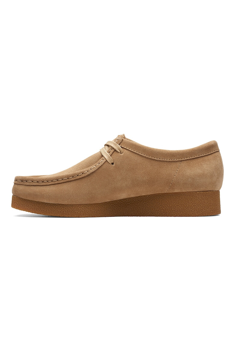 Clarks Велурени мокасини Wallabee - Светлокафяв - Pepit.bg