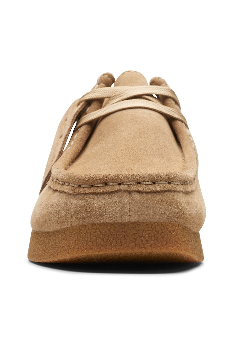 Clarks Велурени мокасини Wallabee - Светлокафяв - Pepit.bg