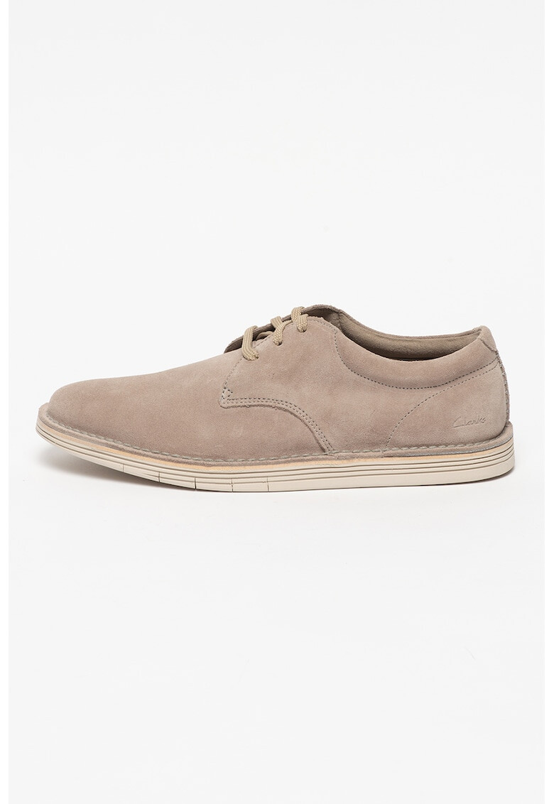 Clarks Велурени обувки Forge Vibe Derby - Pepit.bg