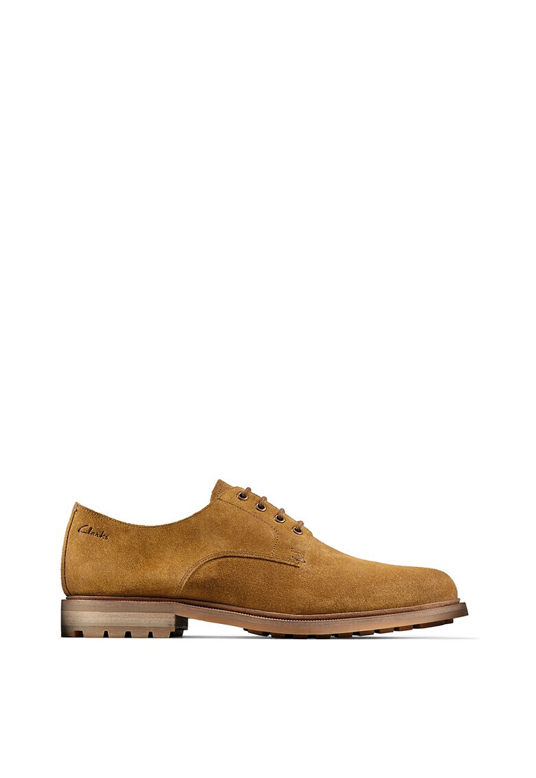 Clarks Велурени обувки Foxwell Hall Derby - Pepit.bg