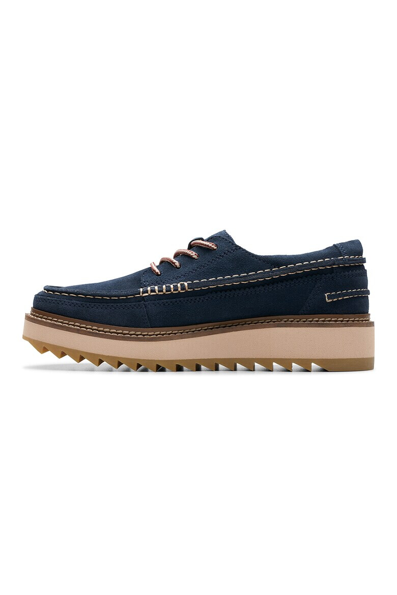 Clarks Велурени обувки с връзки - Pepit.bg