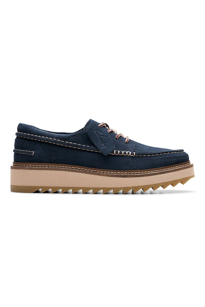 Clarks Велурени обувки с връзки - Pepit.bg