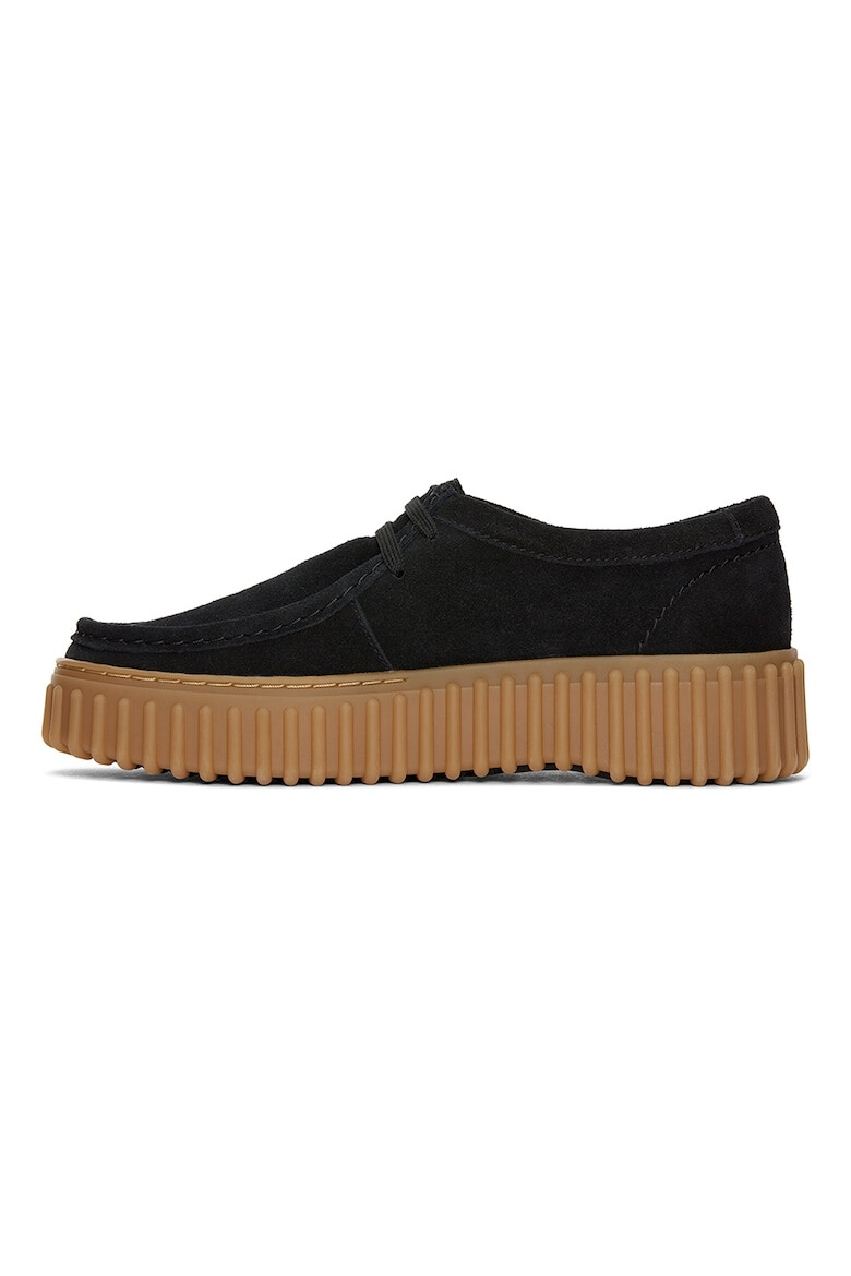 Clarks Велурени мокасини Torhill - Черен - Pepit.bg