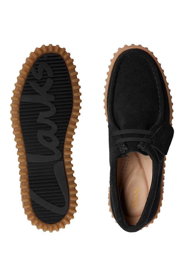 Clarks Велурени мокасини Torhill - Черен - Pepit.bg