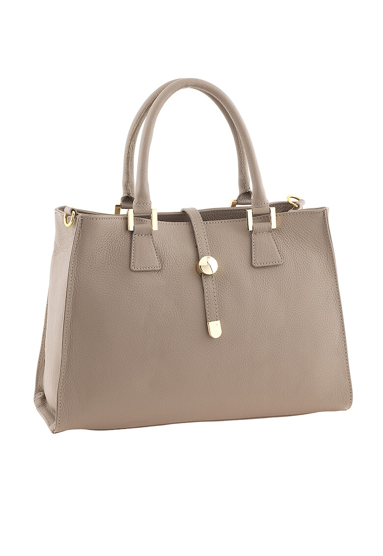 Classeregina Taupe Brown Leather Bag - Pepit.bg