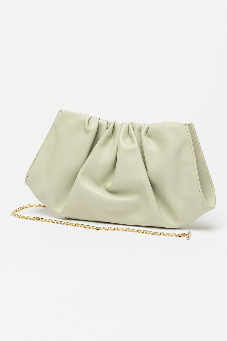 COCCINELLE Кожен клъч Drap Smooth с верижка - Pepit.bg