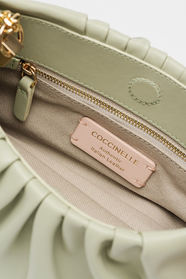 COCCINELLE Кожен клъч Drap Smooth с верижка - Pepit.bg