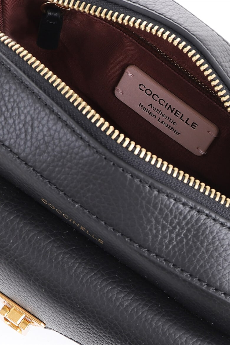 COCCINELLE Кожена чанта през рамо Beat Soft - Черен - Pepit.bg