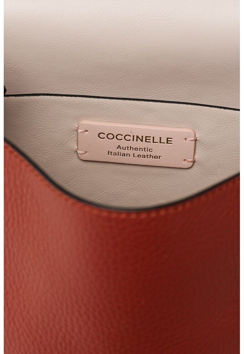 COCCINELLE Кожена раница с релеф - Pepit.bg