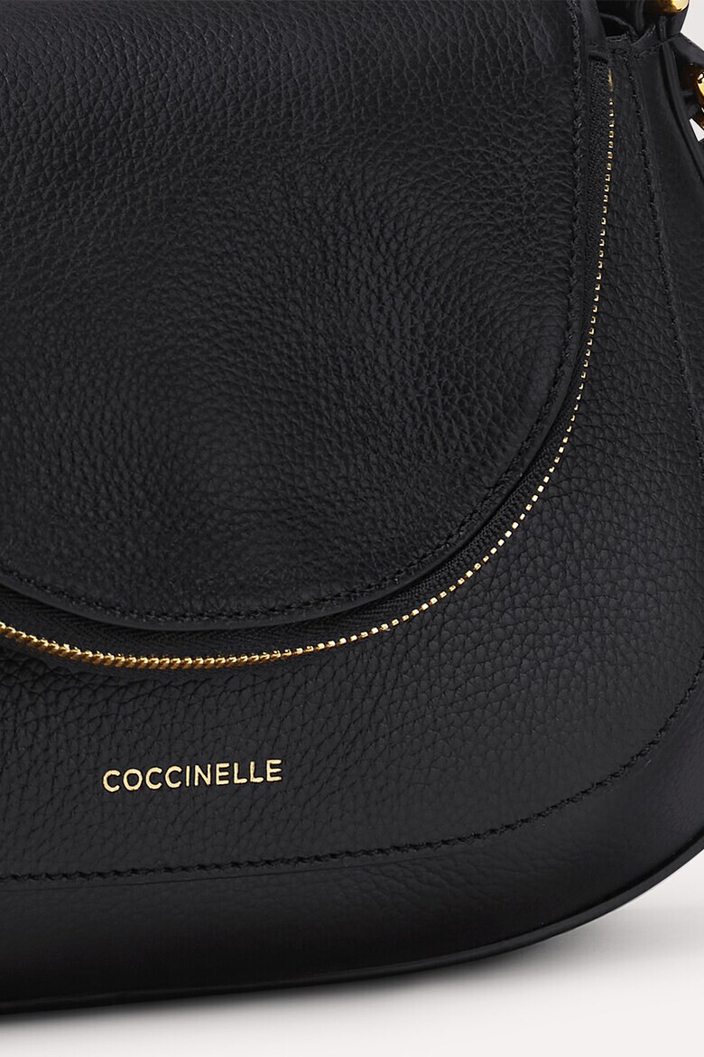 COCCINELLE Кожена чанта Sole с овално капаче - Pepit.bg
