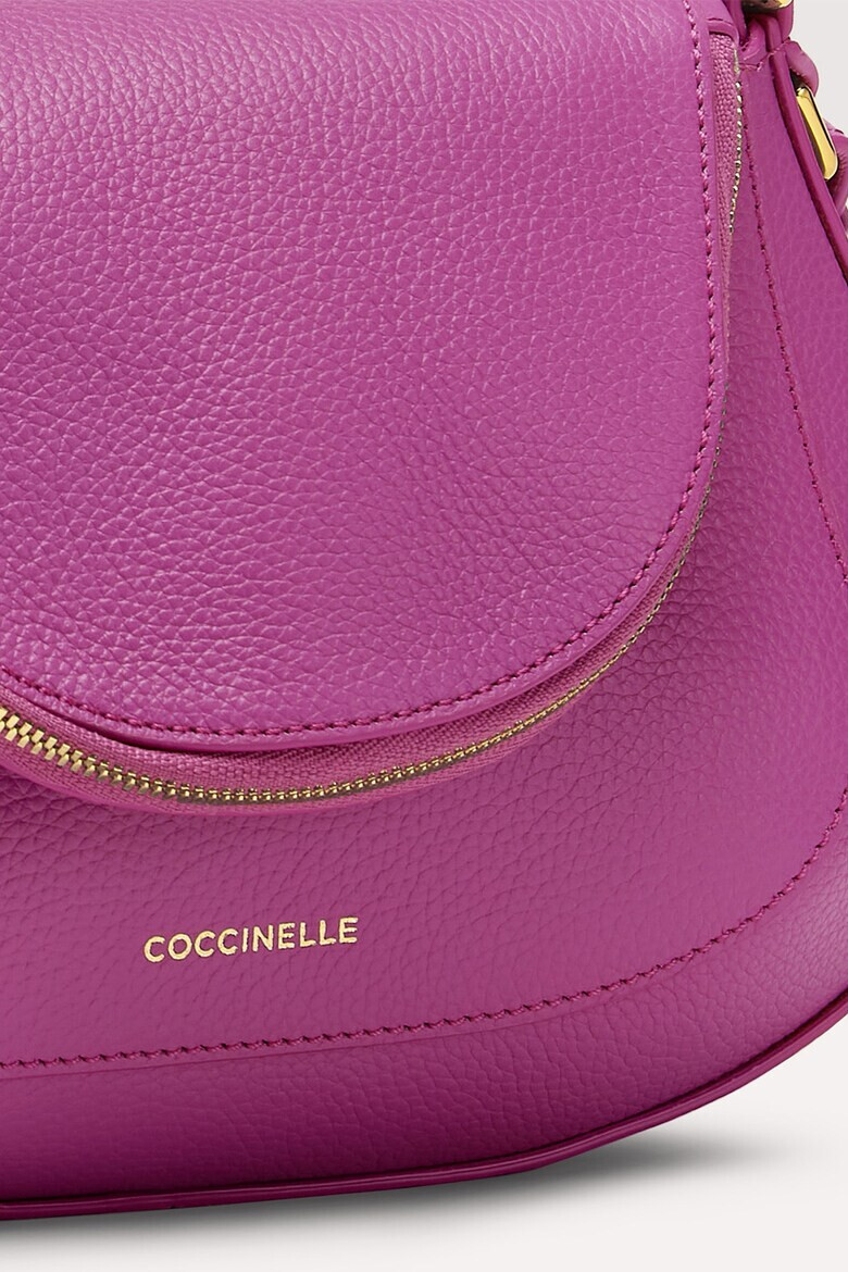 COCCINELLE Кожена ръчна чанта Sole с овално капаче - Pepit.bg