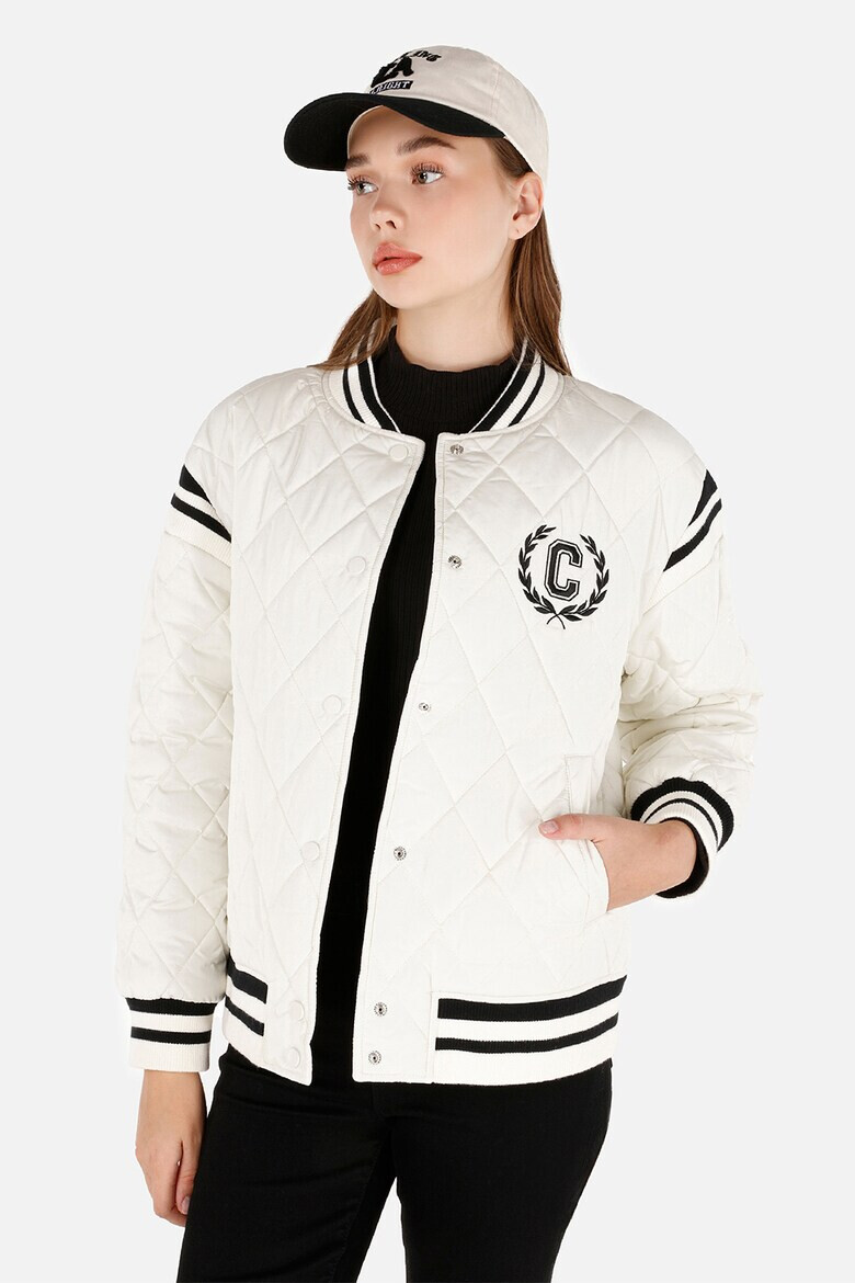 COLINS Капитонирано яке Varsity - Черен/Мръснобял - Pepit.bg