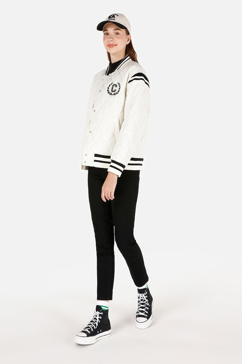 COLINS Капитонирано яке Varsity - Черен/Мръснобял - Pepit.bg