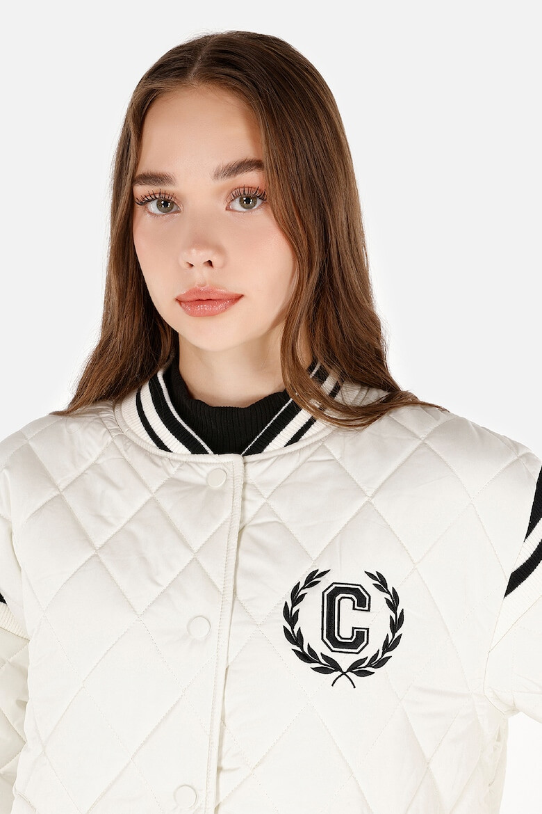 COLINS Капитонирано яке Varsity - Черен/Мръснобял - Pepit.bg