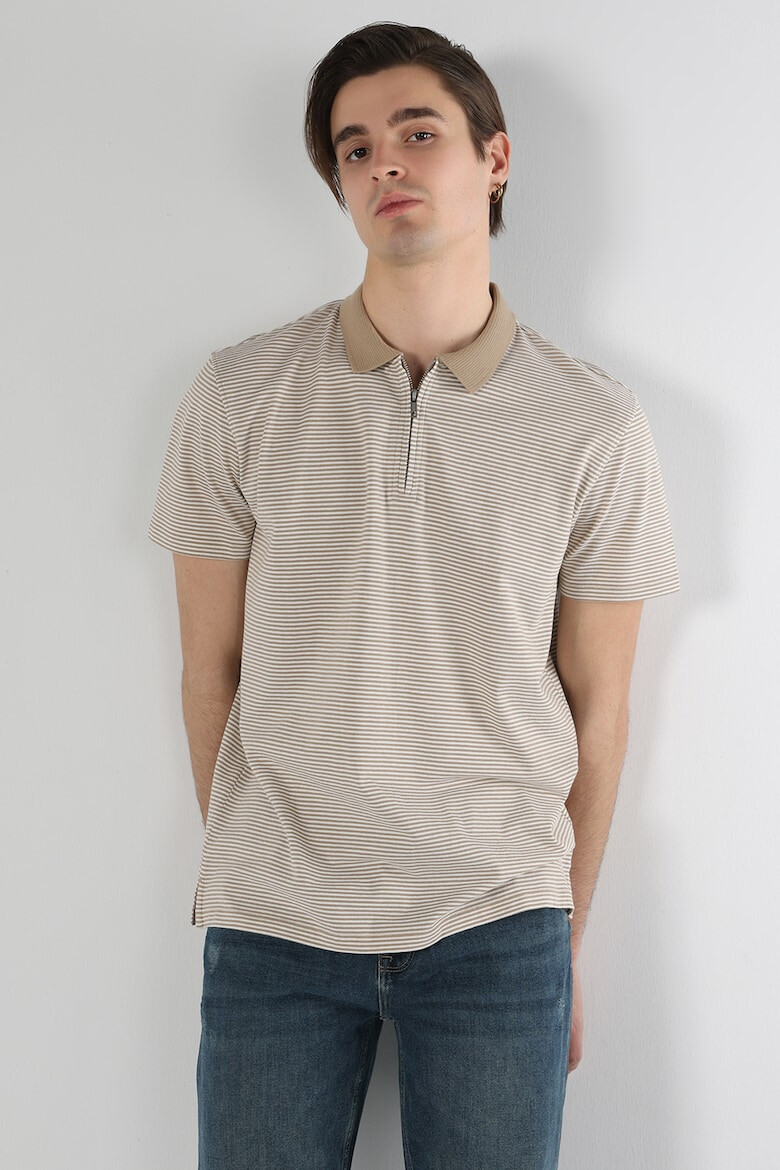 COLINS Раирана тениска с яка - Pepit.bg