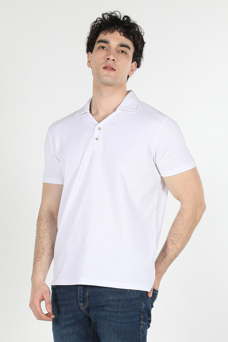 COLINS Рипсена тениска с яка - Pepit.bg