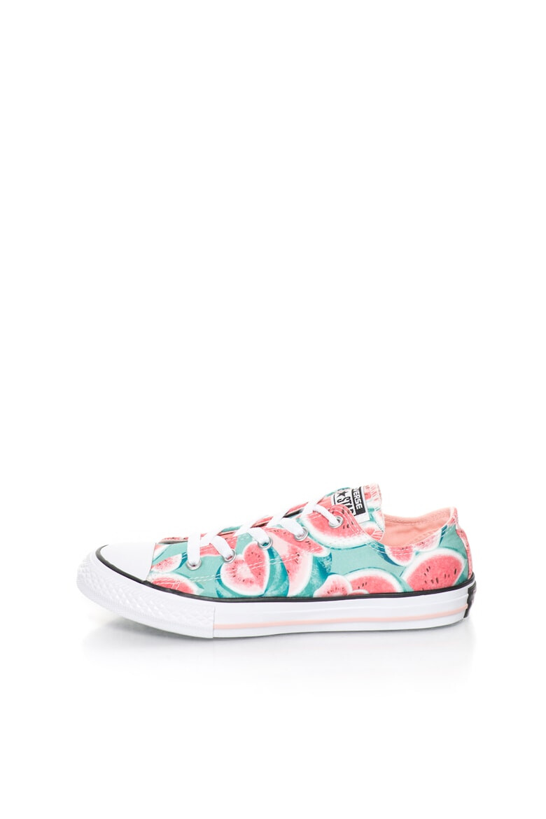 Converse Детски кецове в мента и червено с шарка - Pepit.bg