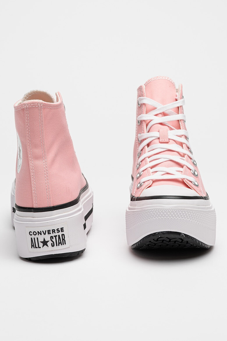Converse Кецове Lift Double Stack с равна платформа - Бял/Розово - Pepit.bg