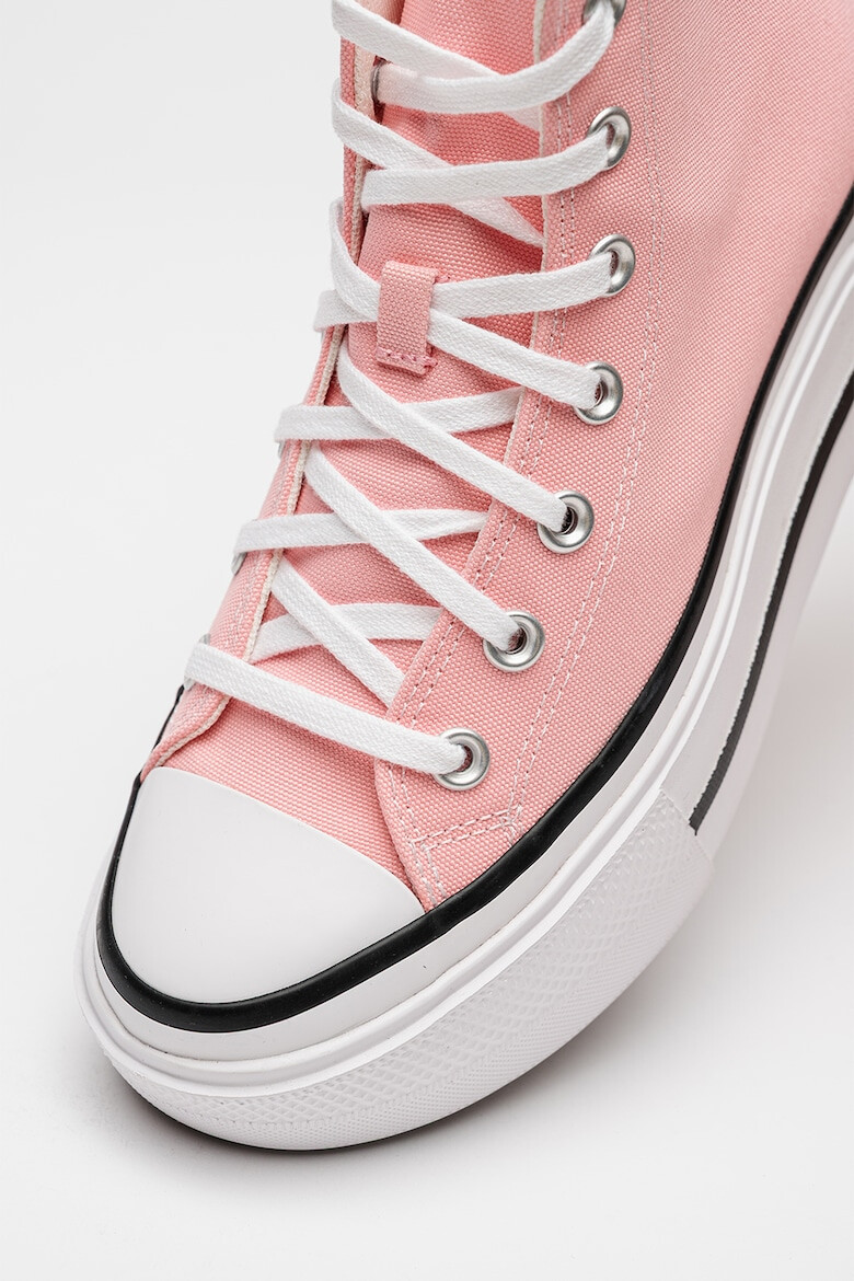 Converse Кецове Lift Double Stack с равна платформа - Бял/Розово - Pepit.bg