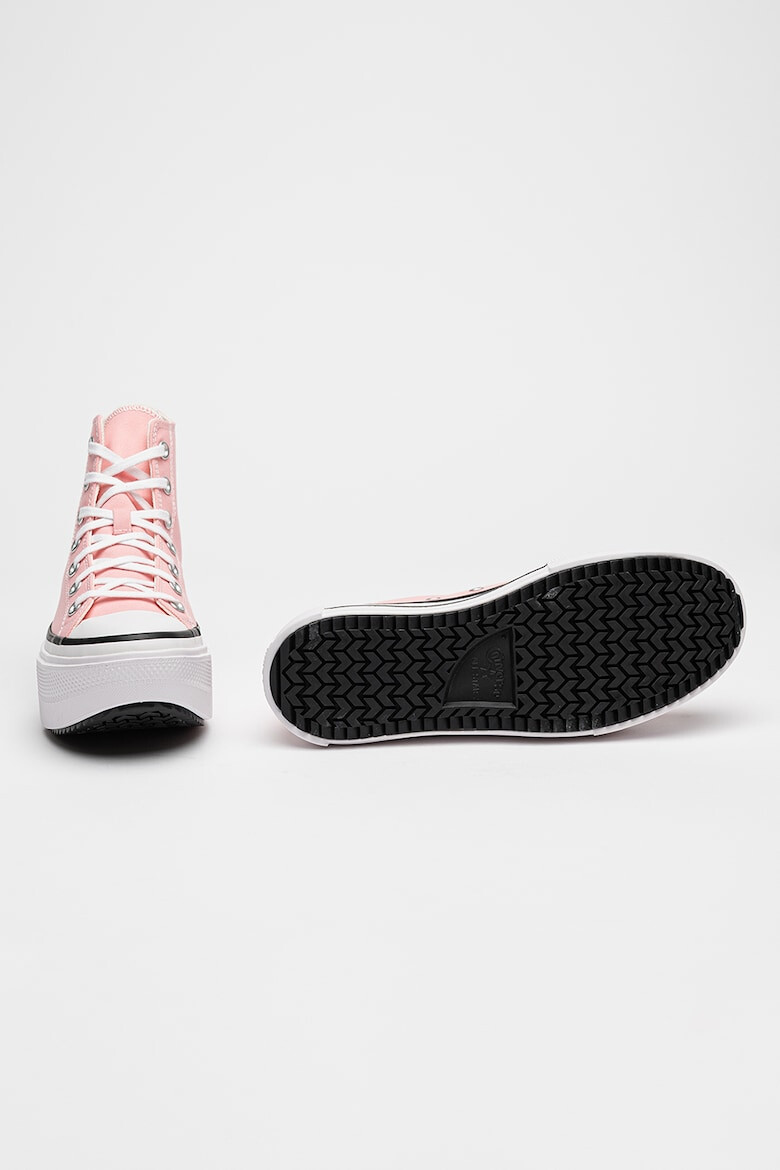 Converse Кецове Lift Double Stack с равна платформа - Бял/Розово - Pepit.bg