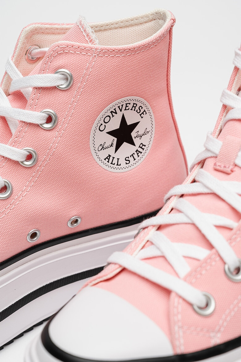 Converse Кецове Lift Double Stack с равна платформа - Бял/Розово - Pepit.bg