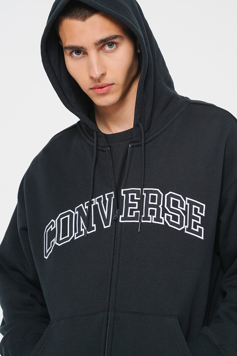 Converse Худи с памук - цип и лого - Pepit.bg