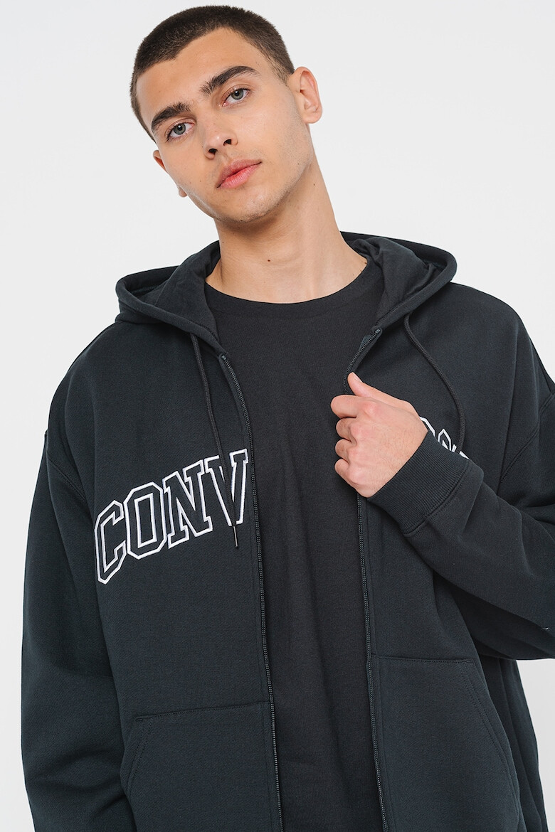 Converse Худи с памук - цип и лого - Pepit.bg