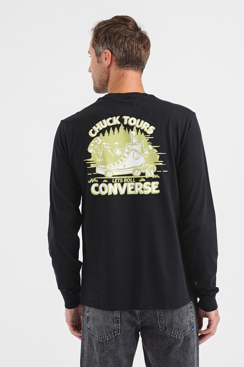 Converse Памучна блуза с овално деколте - Pepit.bg