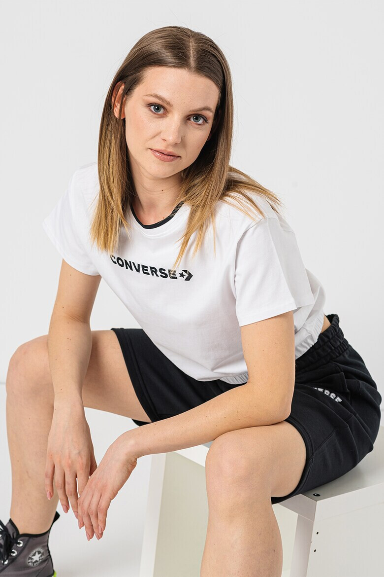 Converse Памучна тениска с бродирано лого - Pepit.bg
