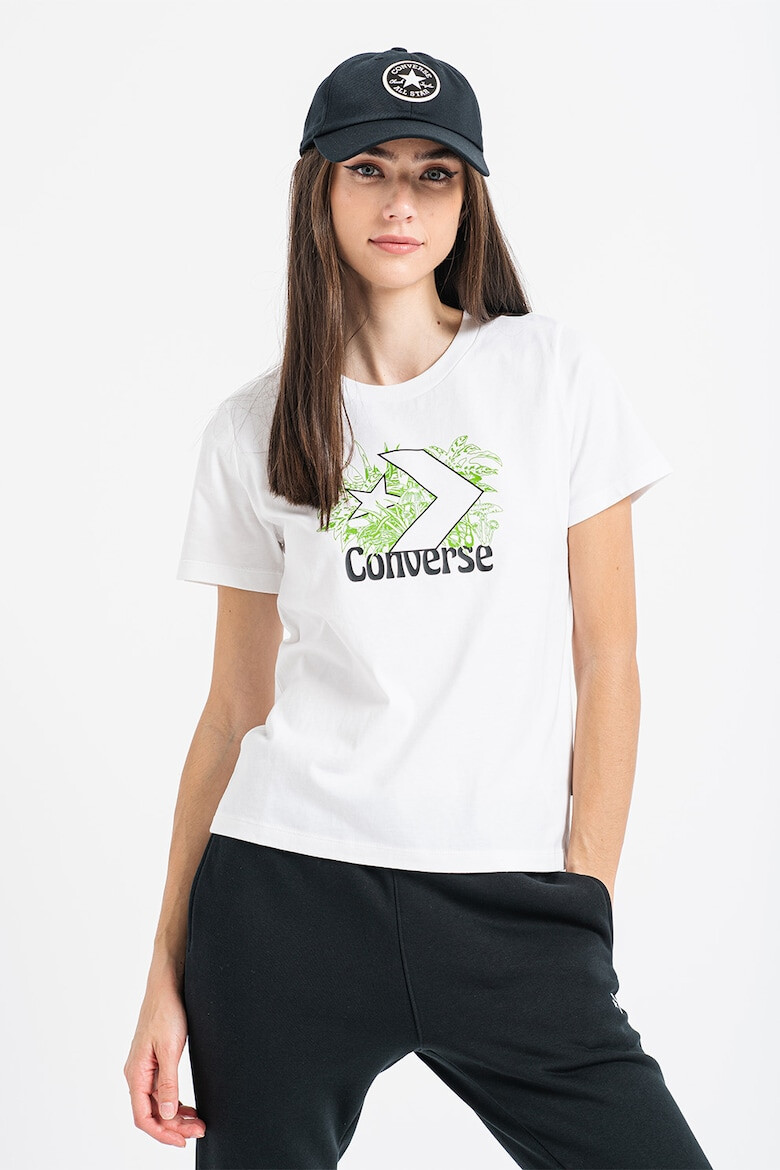 Converse Памучна тениска с овално деколте - Pepit.bg