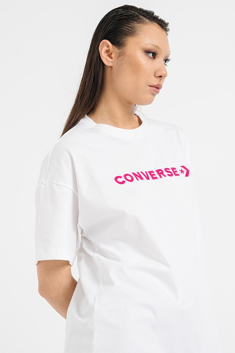 Converse Памучна тениска с уголемено лого - Pepit.bg