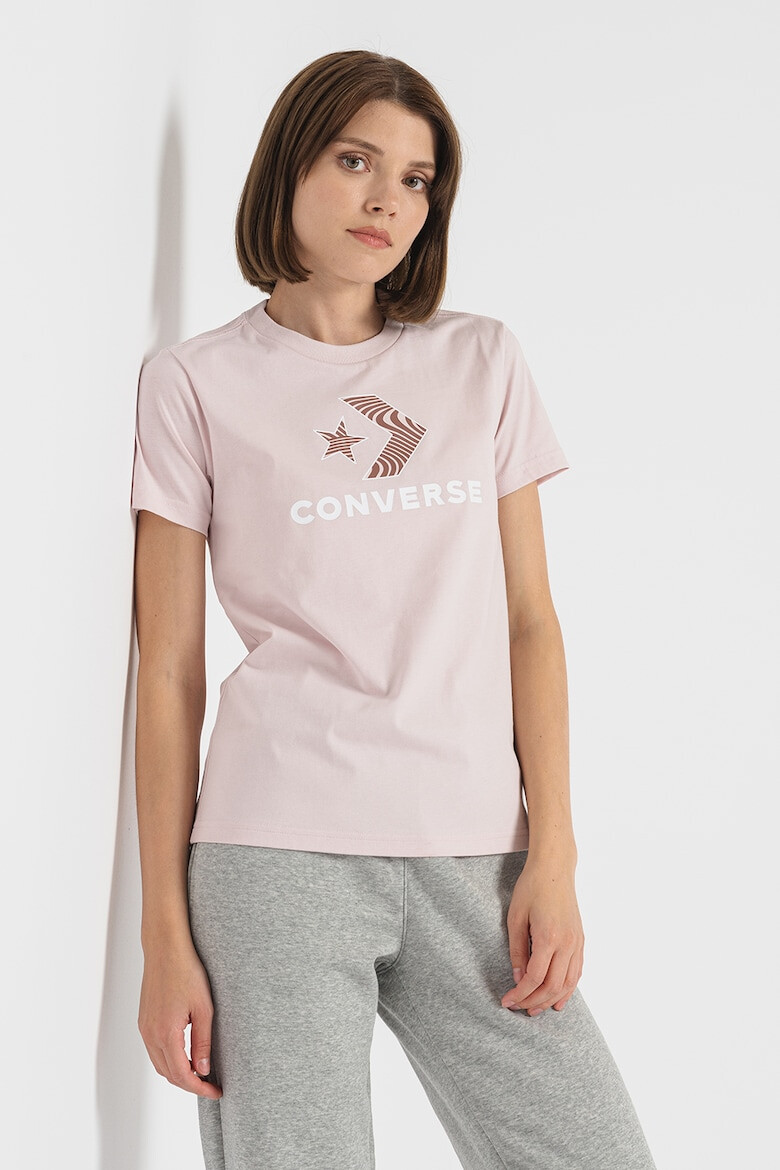 Converse Памучна тениска Star Chevron с лого - Pepit.bg