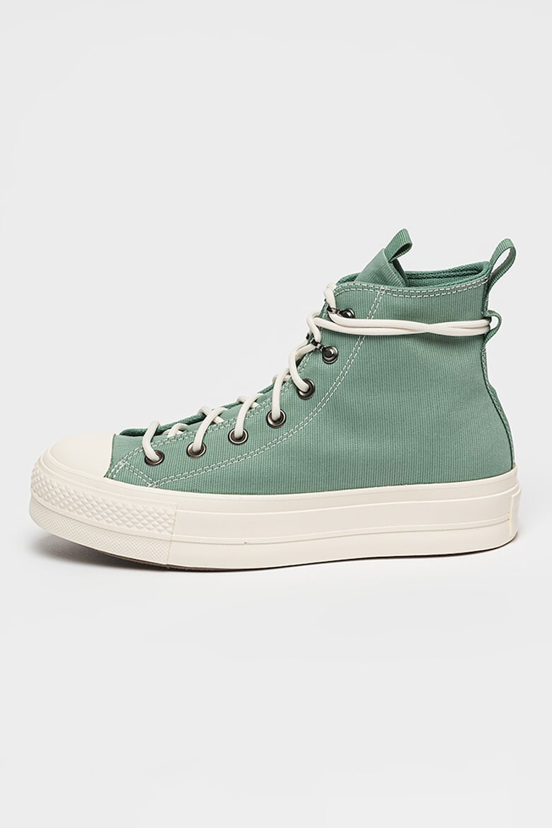 Converse Текстилни кецове с равна платформа и лого - Pepit.bg
