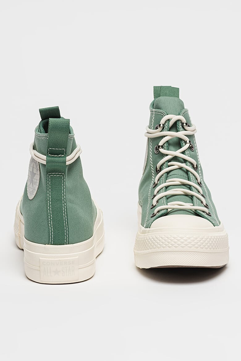 Converse Текстилни кецове с равна платформа и лого - Pepit.bg