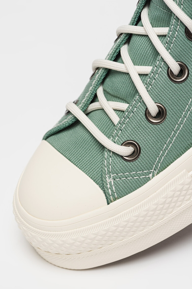 Converse Текстилни кецове с равна платформа и лого - Pepit.bg
