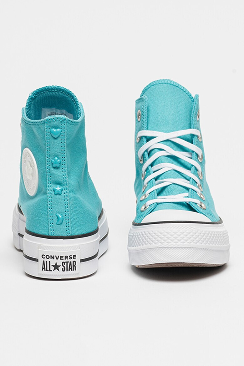 Converse Текстилни кецове с равна платформа и лого - Pepit.bg