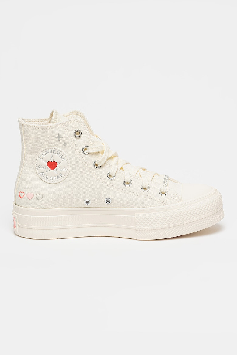 Converse Текстилни кецове с равна платформа и принт - Pepit.bg