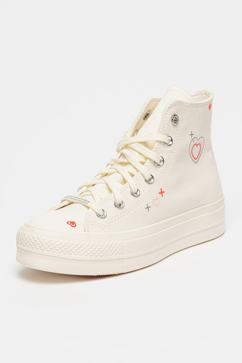 Converse Текстилни кецове с равна платформа и принт - Pepit.bg