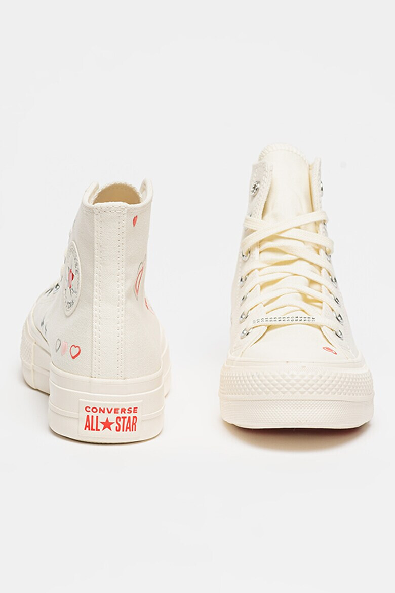 Converse Текстилни кецове с равна платформа и принт - Pepit.bg
