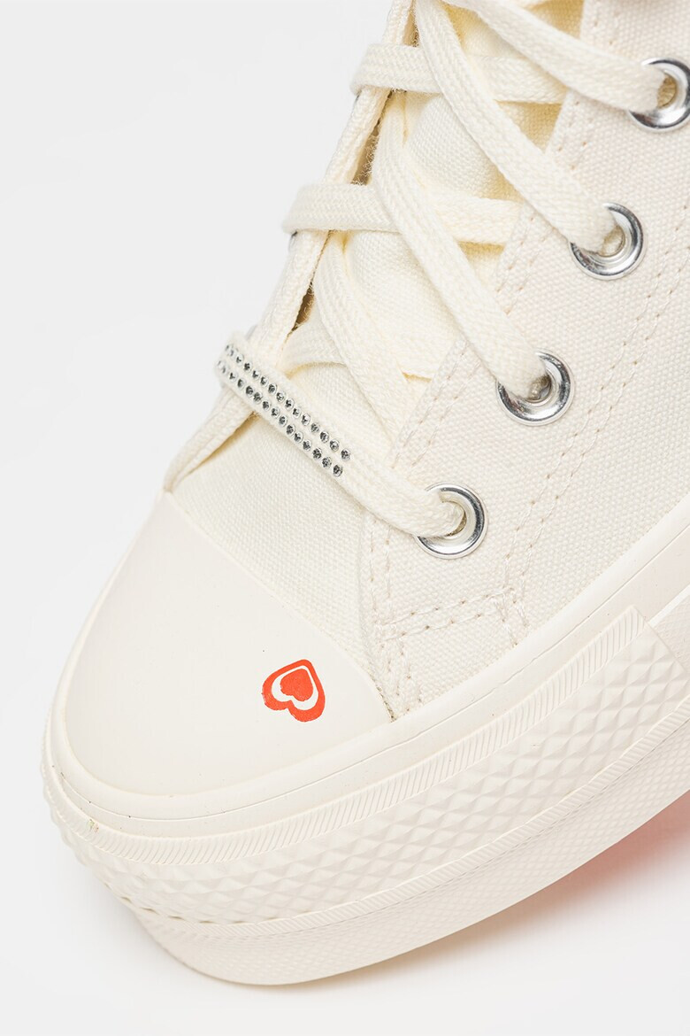 Converse Текстилни кецове с равна платформа и принт - Pepit.bg
