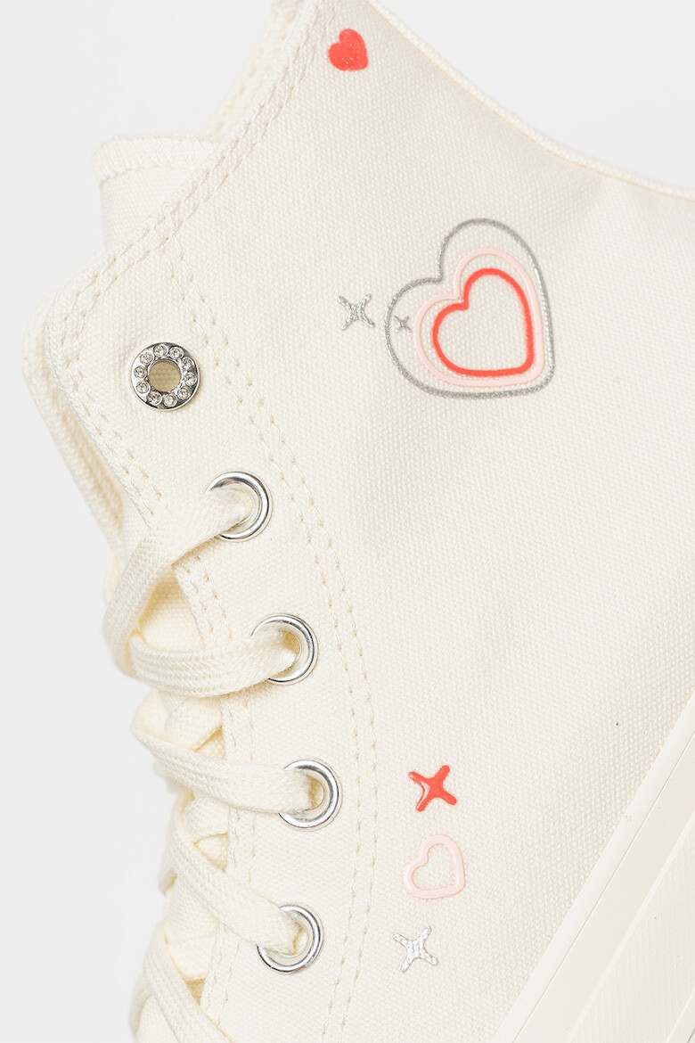 Converse Текстилни кецове с равна платформа и принт - Pepit.bg