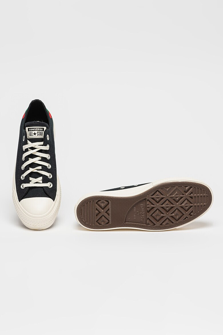 Converse Текстилни обувки с бродерии - Черен/Мръснобял - Pepit.bg