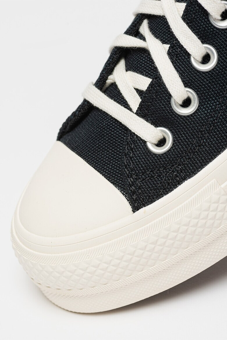 Converse Текстилни обувки с бродерии - Черен/Мръснобял - Pepit.bg