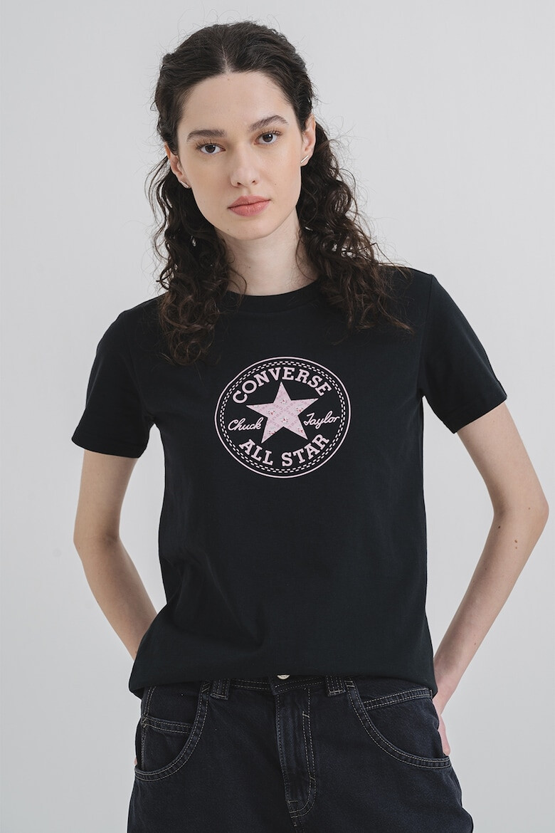 Converse Тениска от памук с лого - Pepit.bg