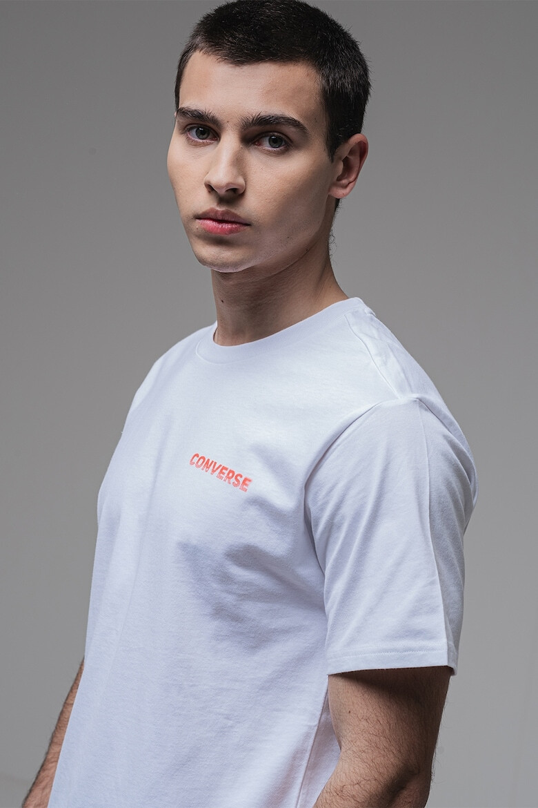 Converse Тениска с овално деколте и принт - Pepit.bg