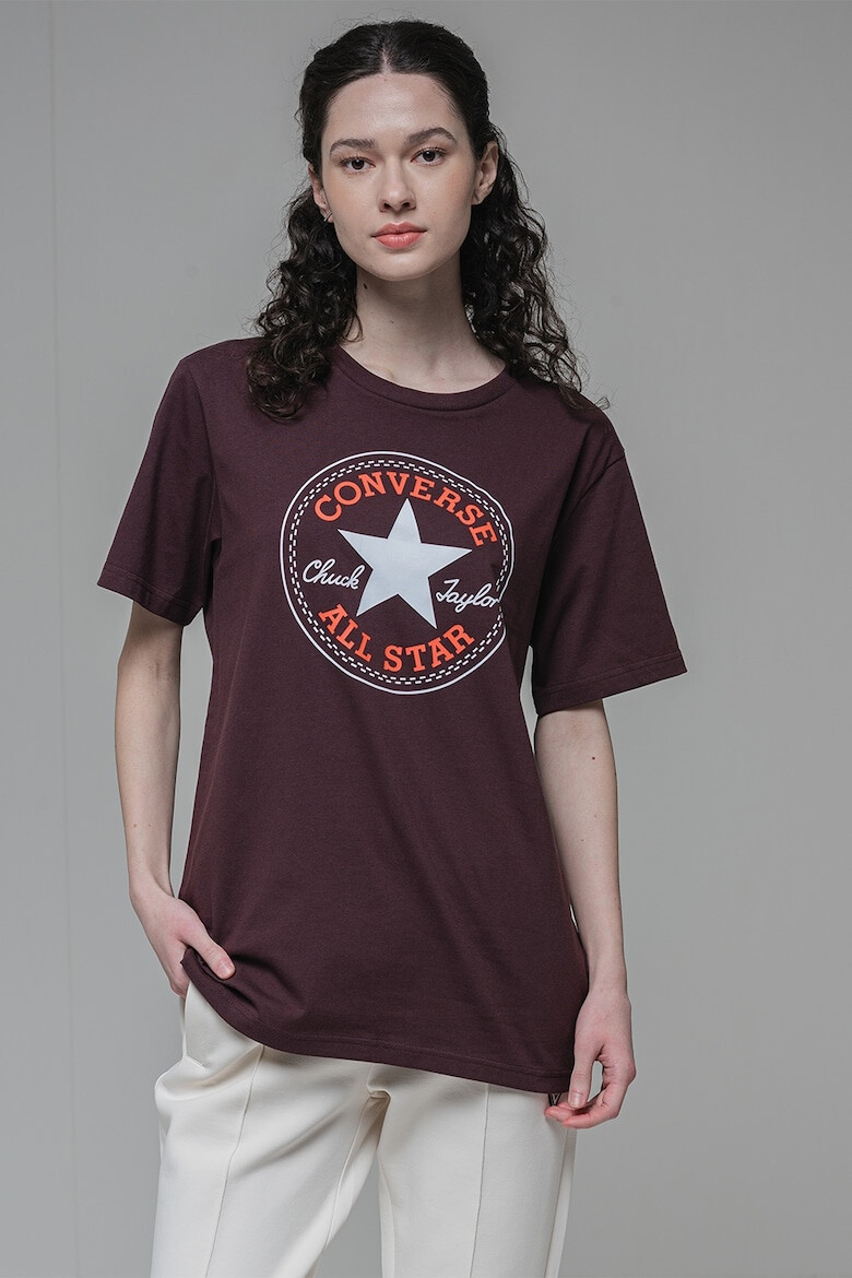 Converse Унисекс памучна тениска с лого - Pepit.bg