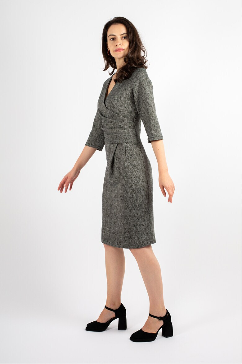 Couture de Marie Драпирана рокля Alix - Сив меланж - Pepit.bg
