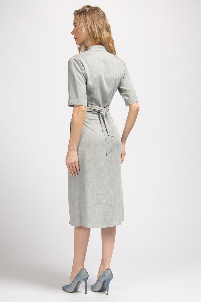 Couture de Marie Миди рокля Isabella - Светло сив - Pepit.bg
