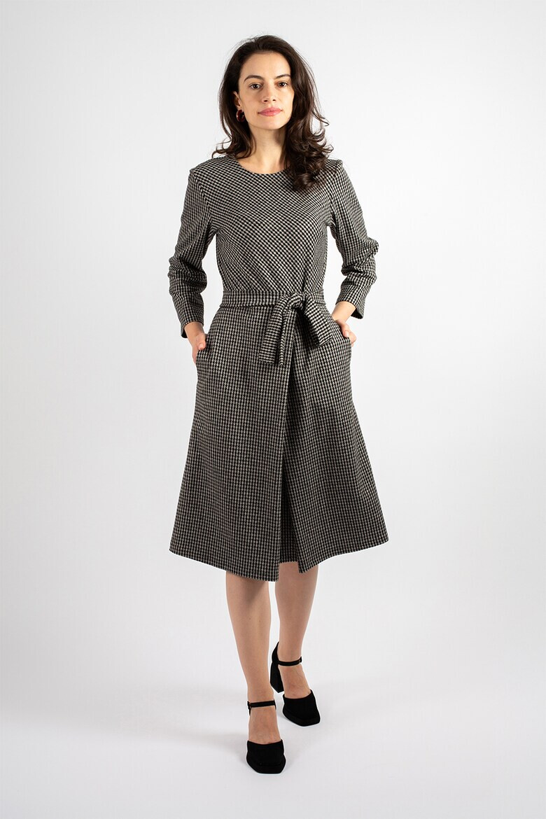 Couture de Marie Пепитена рокля Hannah - Черен/Сив - Pepit.bg